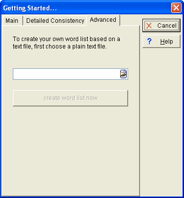 importing text into wordlist